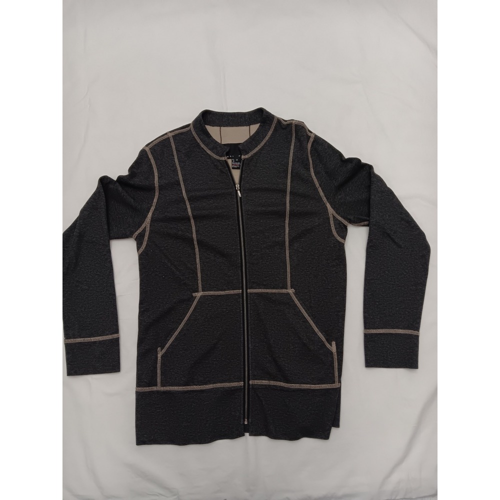 Yansi Fugel Reversible Women's Charcoal Grey Full Zip Y2K Vintage Jacket‎ Size M